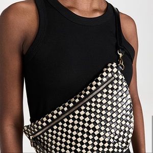 Brand new  Clare V. Grande Check Fanny woven